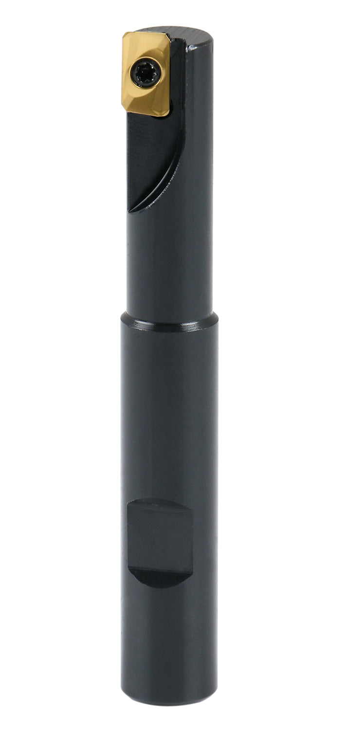 1/2'' 90 Deg Square Shoulder Indexable End Mill, 3-1/4'' Overall Length, Apkt11t3 Carbide Insert, 1 Flute, 0056-0914