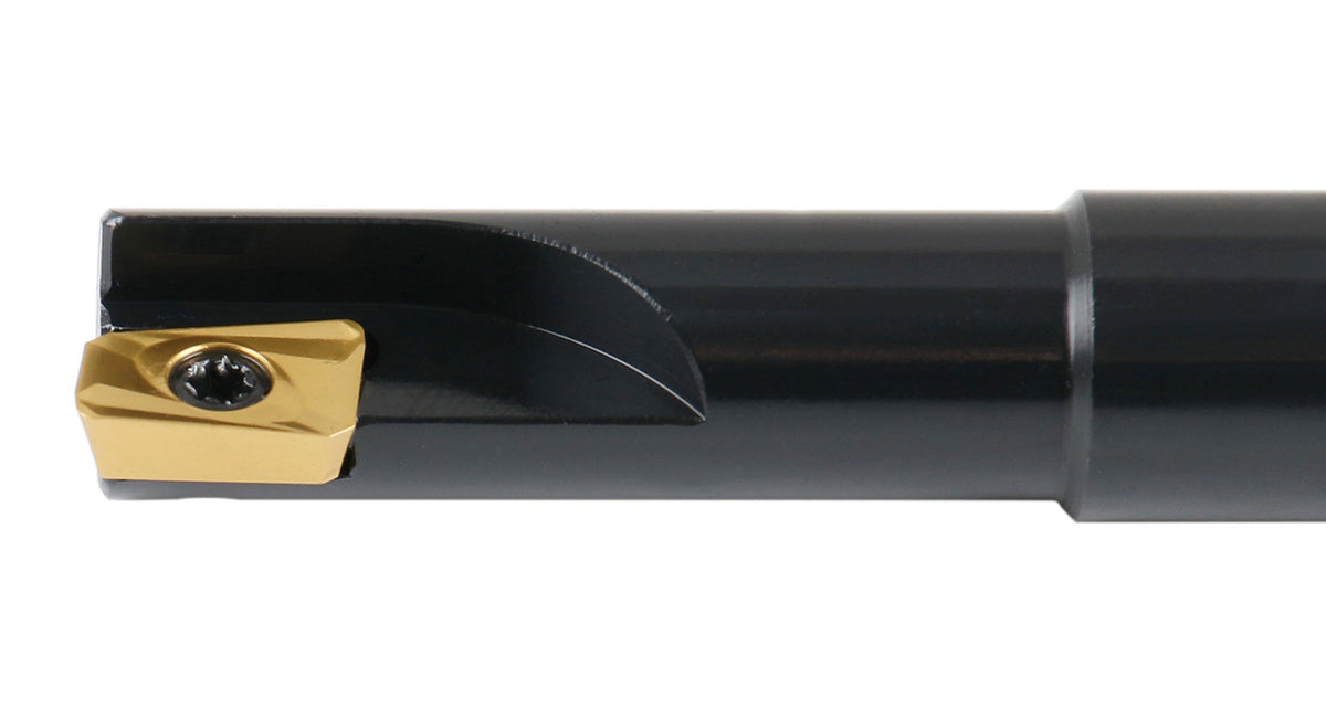 1/2'' 90 Deg Square Shoulder Indexable End Mill, 3-1/4'' Overall Length, Apkt11t3 Carbide Insert, 1 Flute, 0056-0914
