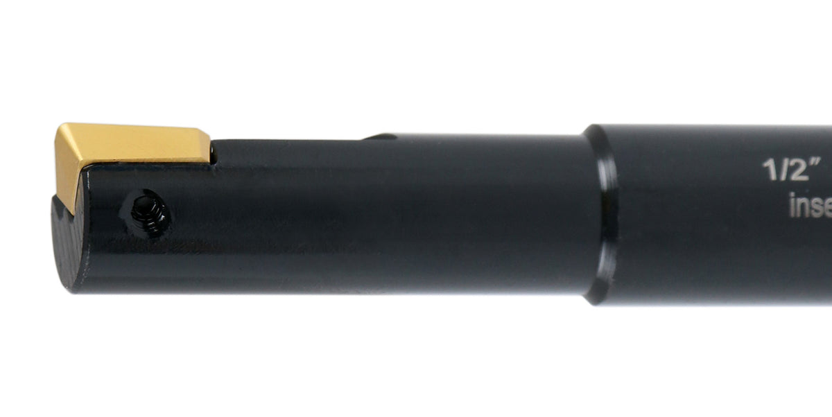 1/2'' 90 Deg Square Shoulder Indexable End Mill, 3-1/4'' Overall Length, Apkt11t3 Carbide Insert, 1 Flute, 0056-0914