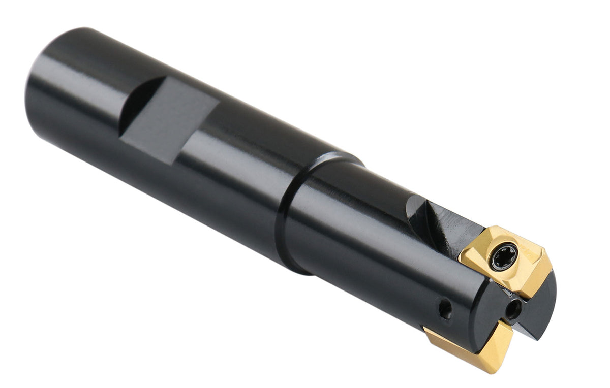 5/8'' 90 Deg Square Shoulder Indexable End Mill with 3-1/4'' Oal, Apkt11t3 Carbide Inserts, 2 Flute, 0056-0916