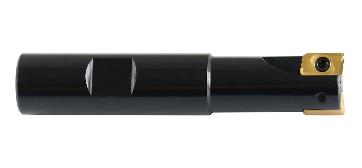 5/8'' 90 Deg Square Shoulder Indexable End Mill with 3-1/4'' Oal, Apkt11t3 Carbide Inserts, 2 Flute, 0056-0916