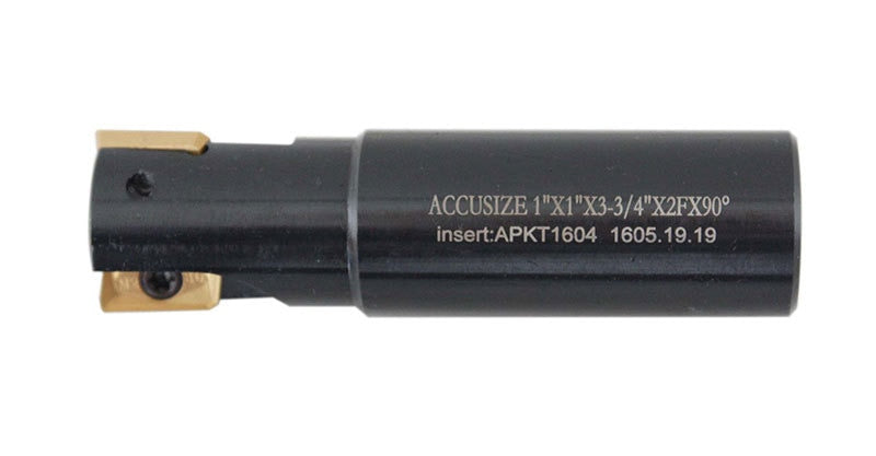 1" 90 Deg Square Shoulder Indexable End Mill plus 12 APKT1604 Carbide Inserts, #0056-0921+0056-1604
