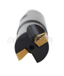 1" 90 Deg Square Shoulder Indexable End Mill plus 12 APKT1604 Carbide Inserts,