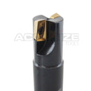 1" 90 Deg Square Shoulder Indexable End Mill plus 12 APKT1604 Carbide Inserts,