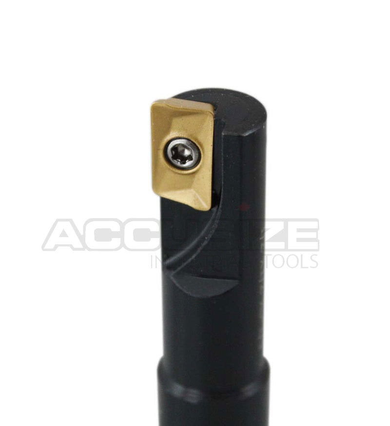1/2" 90 Deg Square Shoulder Indexable End Mill plus 11 APKT11T308 Carbide Inserts, #0056-0913+0056-1130