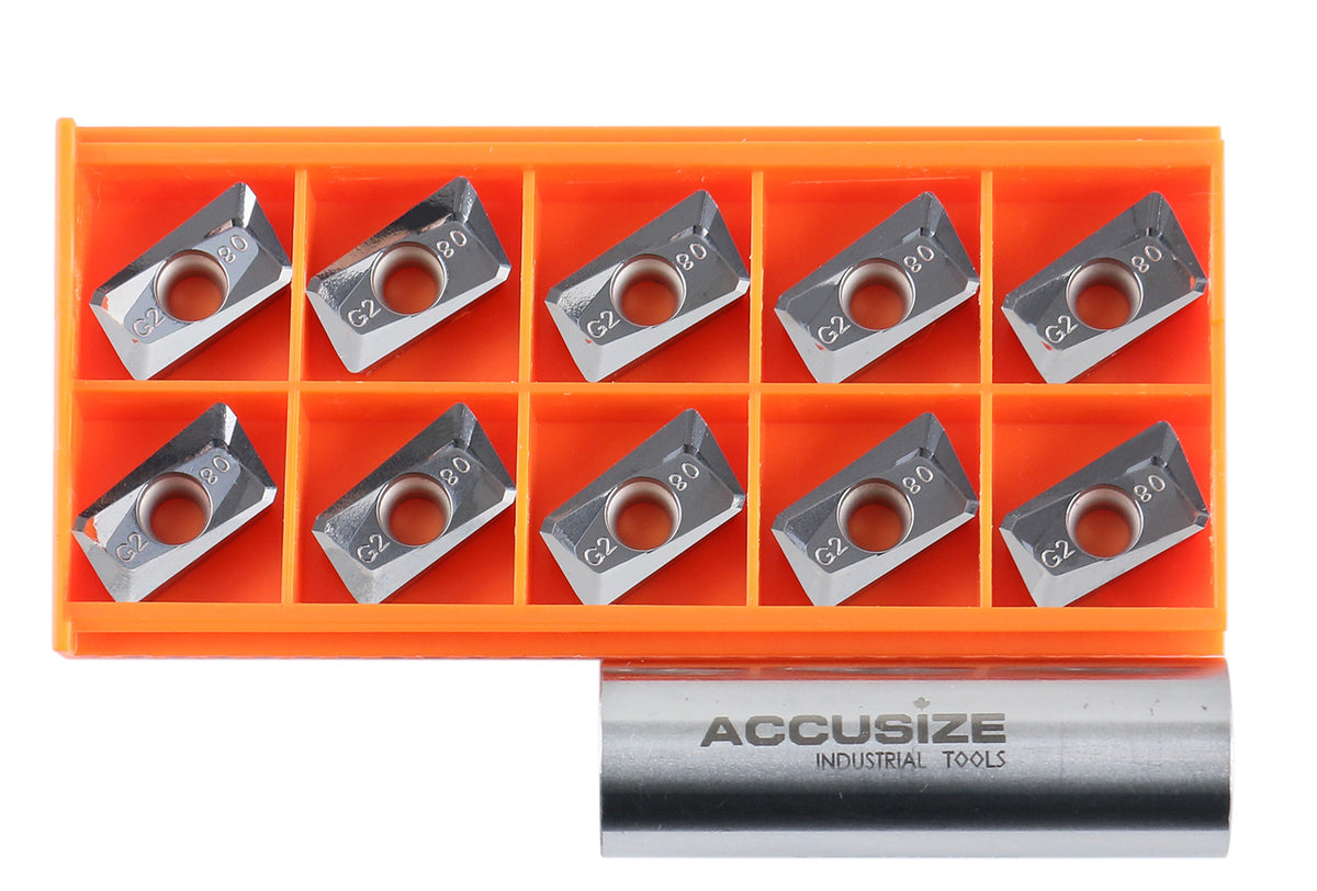 APKT LH Carbide Insert for Cutting Aluminum, K10, 10pcs/set