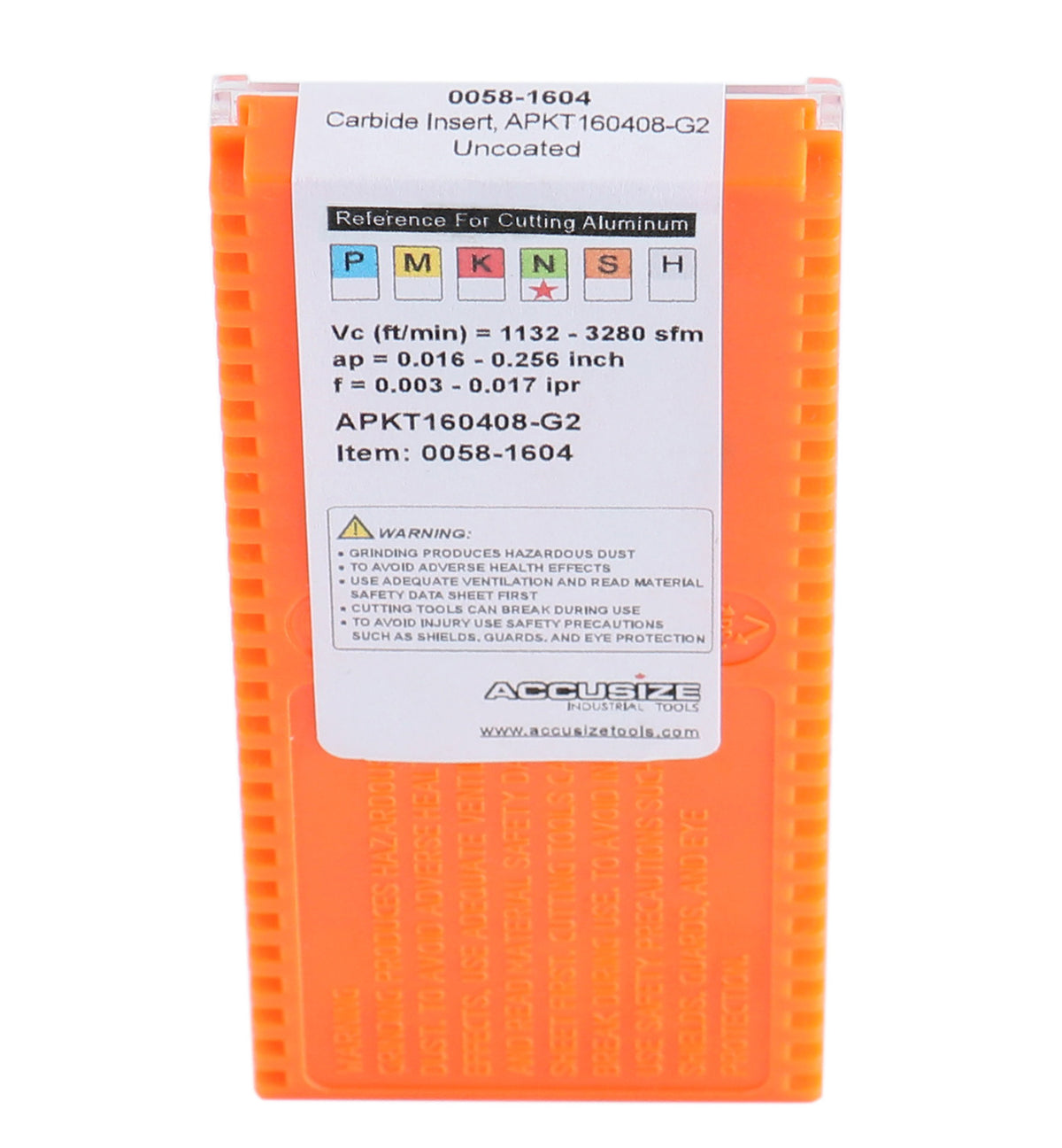 APKT LH Carbide Insert for Cutting Aluminum, K10, 10pcs/set