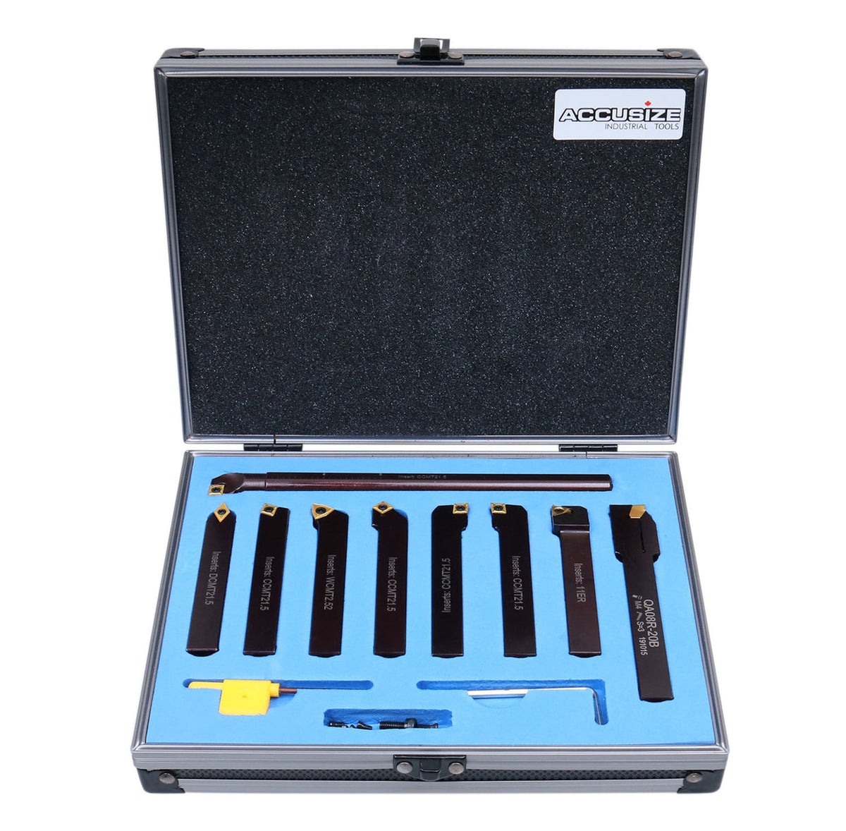 1/2" 9 pièces/jeu, outils de tournage en carbure indexables et barre d'alésage, 2988-0012