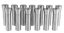 13 Pcs, 1/8-7/8'' by 16ths Precision Grade R8 Collets Hardened and Ground, 0200-0829