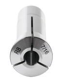 13 Pcs, 1/8-7/8'' by 16ths Precision Grade R8 Collets Hardened and Ground, 0200-0829