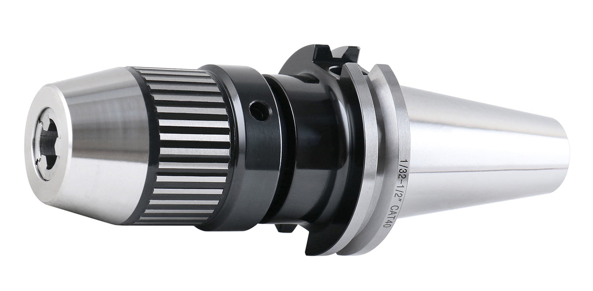 0-1/2'' Cat40 CNC Integral Keyless Drill Chuck, 0222-0890