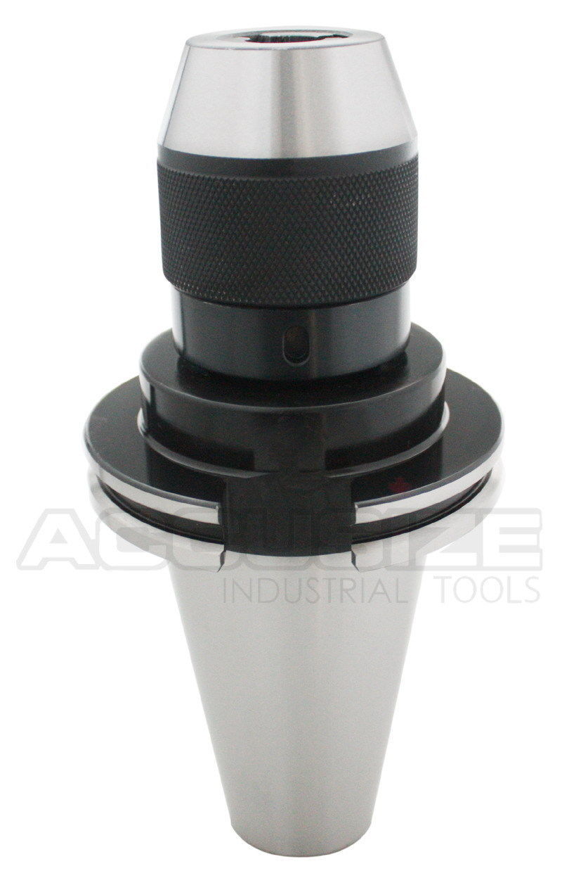 0222-0894x6, 6 Pcs of 1/32-1/2" CAT50 CNC Integral Keyless Drill Chuck, Acc 0.002"
