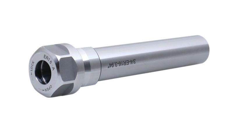 Accusize Industrial Tools 3.94'' Shank Length 3/4'' Straight Shank ER16 Alloy Steel Collet Chuck Extension Rod, 0223-0208