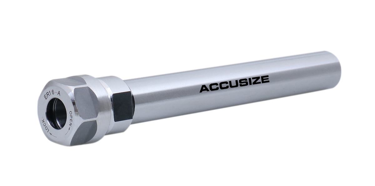 Accusize Industrial Tools 5.51'' Shank Length 3/4'' Straight Shank Alloy Steel ER16 Collet Chuck Extension Rod, 0223-0209