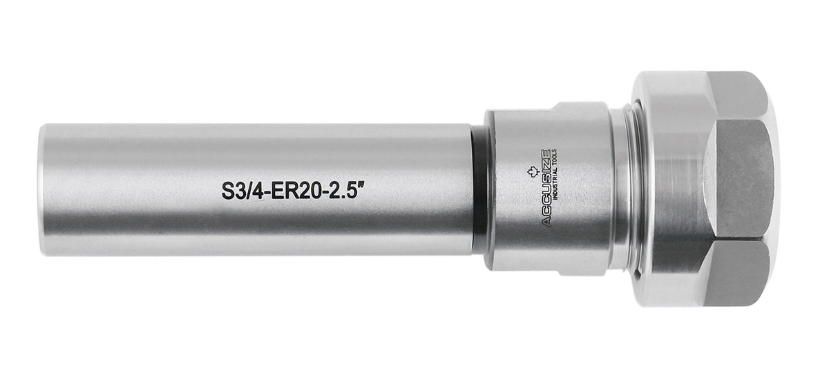 Mandrin à pince hexagonale ER16 à tige droite 3/4", fabriqué en acier allié de haute qualité, trempé selon HRC 56-60