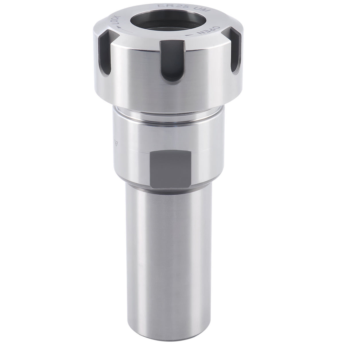 ER25 Collet Chuck Extension Rod, 1.96 in. Shank Length, 1 in. Straight Shank Alloy Steel, 0223-0211