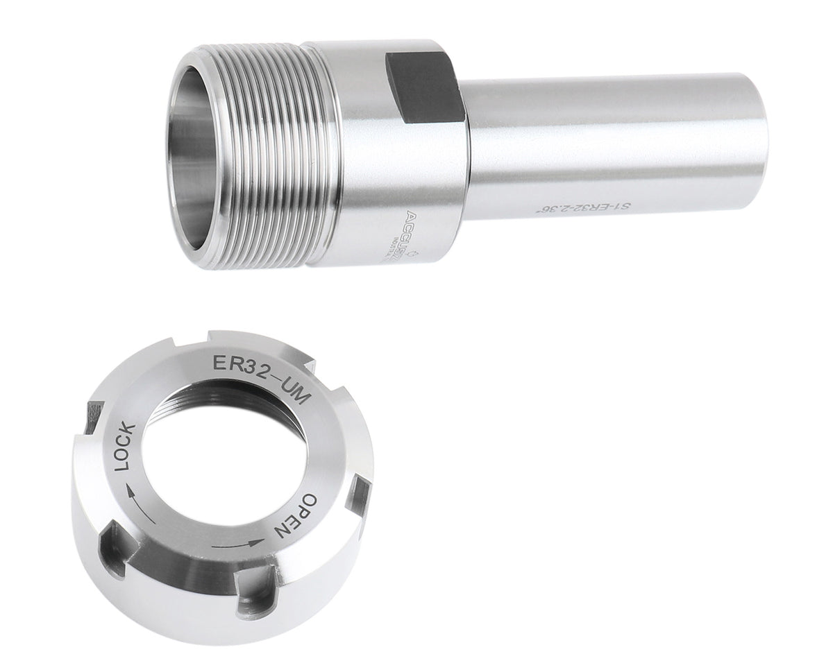 Mandrin à pince hexagonale ER16 à tige droite 3/4", fabriqué en acier allié de haute qualité, trempé selon HRC 56-60