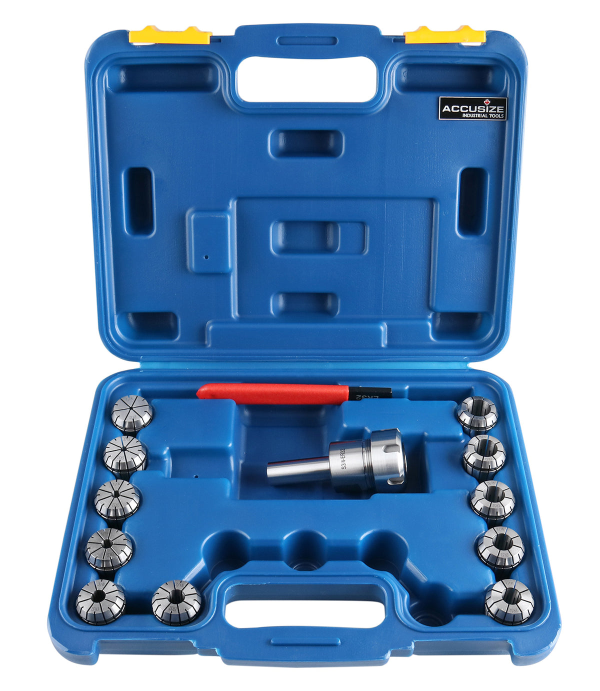 3/4‘’ Straight Shank Er32 Chuck with 11 Pcs Collets Kit, 1/8''-3/4'' by 16th, 0223-0305