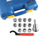 3/4‘’ Straight Shank Er32 Chuck with 11 Pcs Collets Kit, 1/8''-3/4'' by 16th, 0223-0305