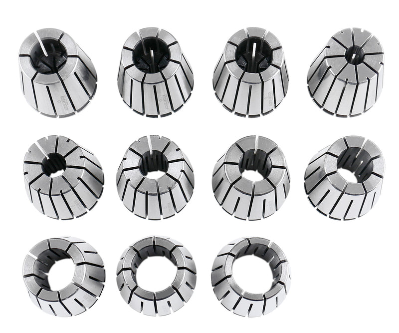 3/4‘’ Straight Shank Er32 Chuck with 11 Pcs Collets Kit, 1/8''-3/4'' by 16th, 0223-0305