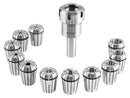 3/4‘’ Straight Shank Er32 Chuck with 11 Pcs Collets Kit, 1/8''-3/4'' by 16th, 0223-0305