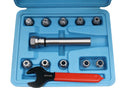 Jeu de 10 pinces ER16, porte-mandrin de 1/32 po à 3/8 po, 3/4" x 3,35 po + clé dans une boîte solide ajustée,