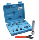 Jeu de 10 pinces ER16, porte-mandrin de 1/32 po à 3/8 po, 3/4" x 3,35 po + clé dans une boîte solide ajustée,