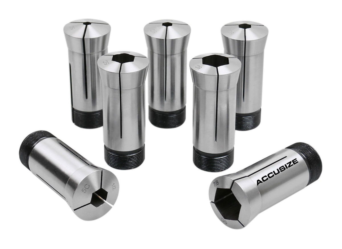 Pinces hexagonales 5C, 7 pièces/jeu, taille incluant 1/4", 5/16", 3/8", 1/2", 5/8", 3/4" et 7/8", 0223-0309