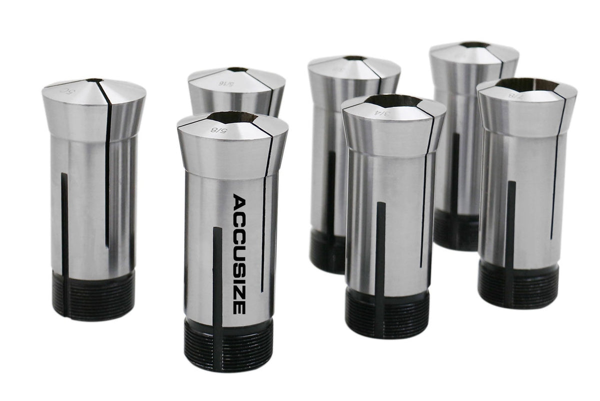 Pinces hexagonales 5C, 7 pièces/jeu, taille incluant 1/4", 5/16", 3/8", 1/2", 5/8", 3/4" et 7/8", 0223-0309