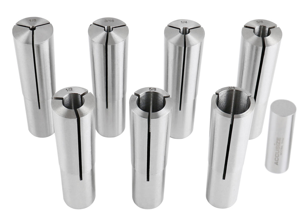 Mt3 Collet Morse Taper #3 MT3 Round Collet Set, 7 Pcs/Set, Size Including 1/8