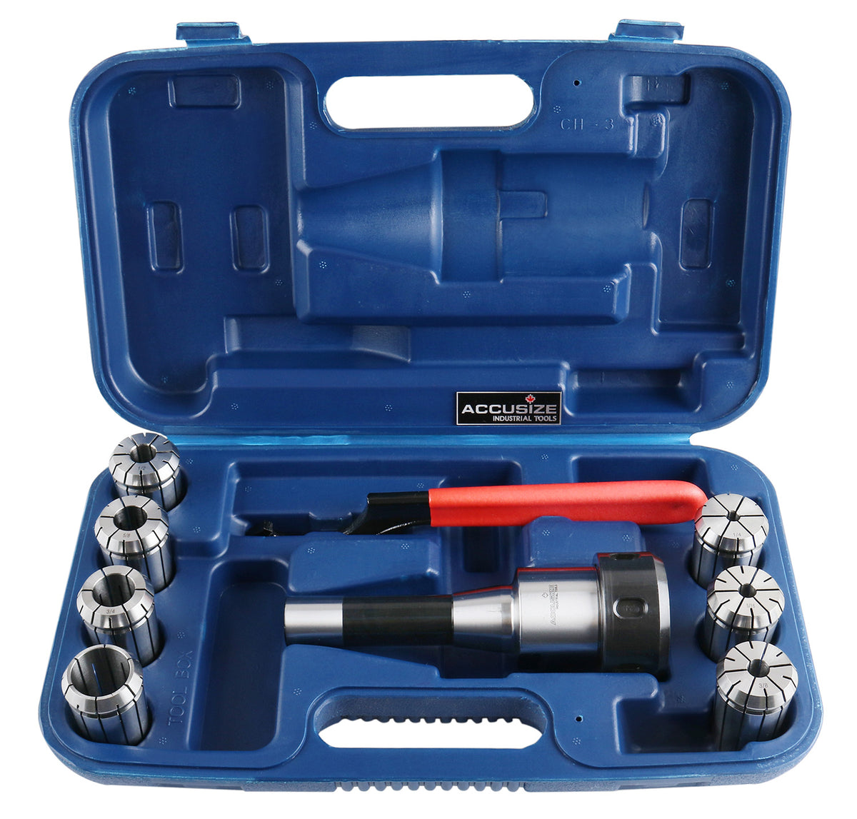 R8-OZ25 Collet 7 Piece Set, 1/4 to 1 inch, 1 R8 Collet Chuck, 1 Spanner Wrench, 0223-0361