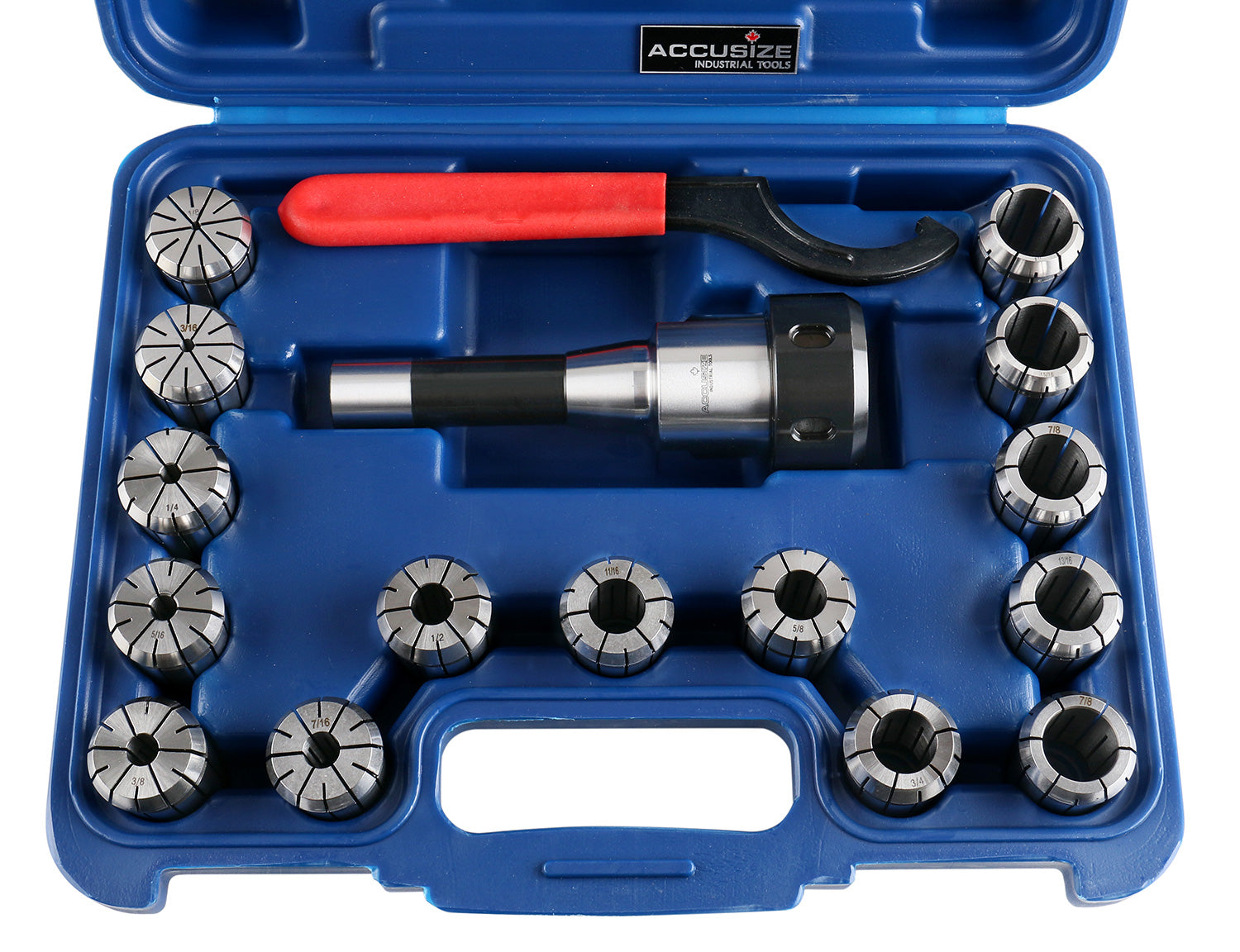 ER-20 Collet System with R8 Bridgeport Shank and Wrench, Accusize