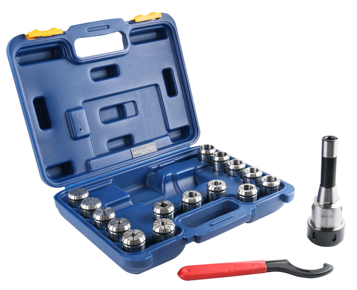 ER-20 Collet System with R8 Bridgeport Shank and Wrench ER-20 Collet System with R8 Bridgeport Shank and Wrench