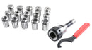 R8-OZ25 Collet Set 15 Piece Set, 1/8 to 1 inch, 1 R8 Collet Chuck, 1 Spanner Wrench, 0223-0362