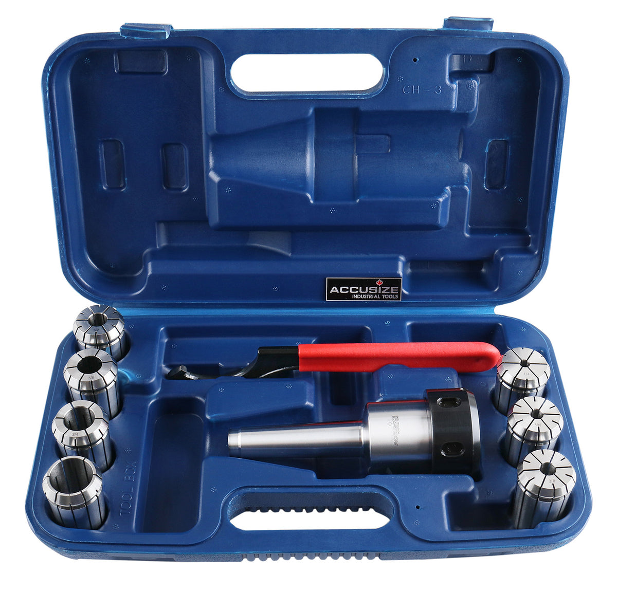 MT3-OZ25 Collet Set 7 Piece Set, 1/4 to 1 inch, 1 Morse Taper #3 Collet Chuck, 1 Spanner Wrench, 0223-0363