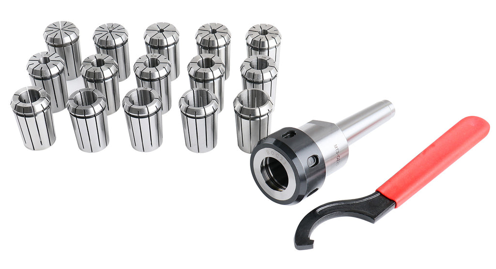 MT3-OZ25 Collet Set 15 Piece Set, 1/8 to 1 inch, 1 Morse Taper