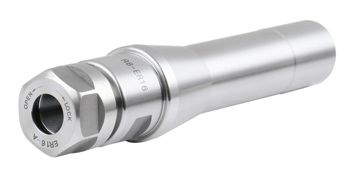 R8 Shank Plus 8 Pcs Er16 Collet System and 1 Wrench in a Fitted Box, 0223-0944