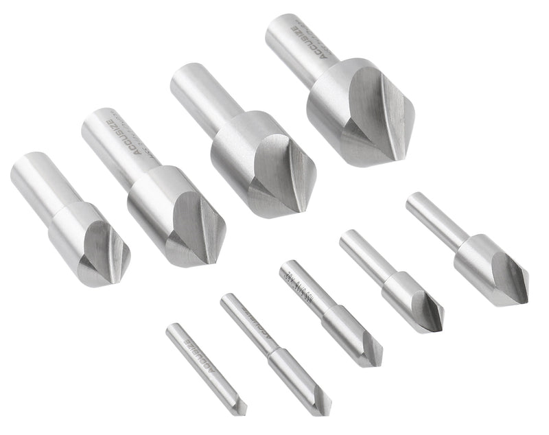 9 Pc Single Flute H.S.S. Countersink Set, 82 Degrees, Ground, 0245-1029