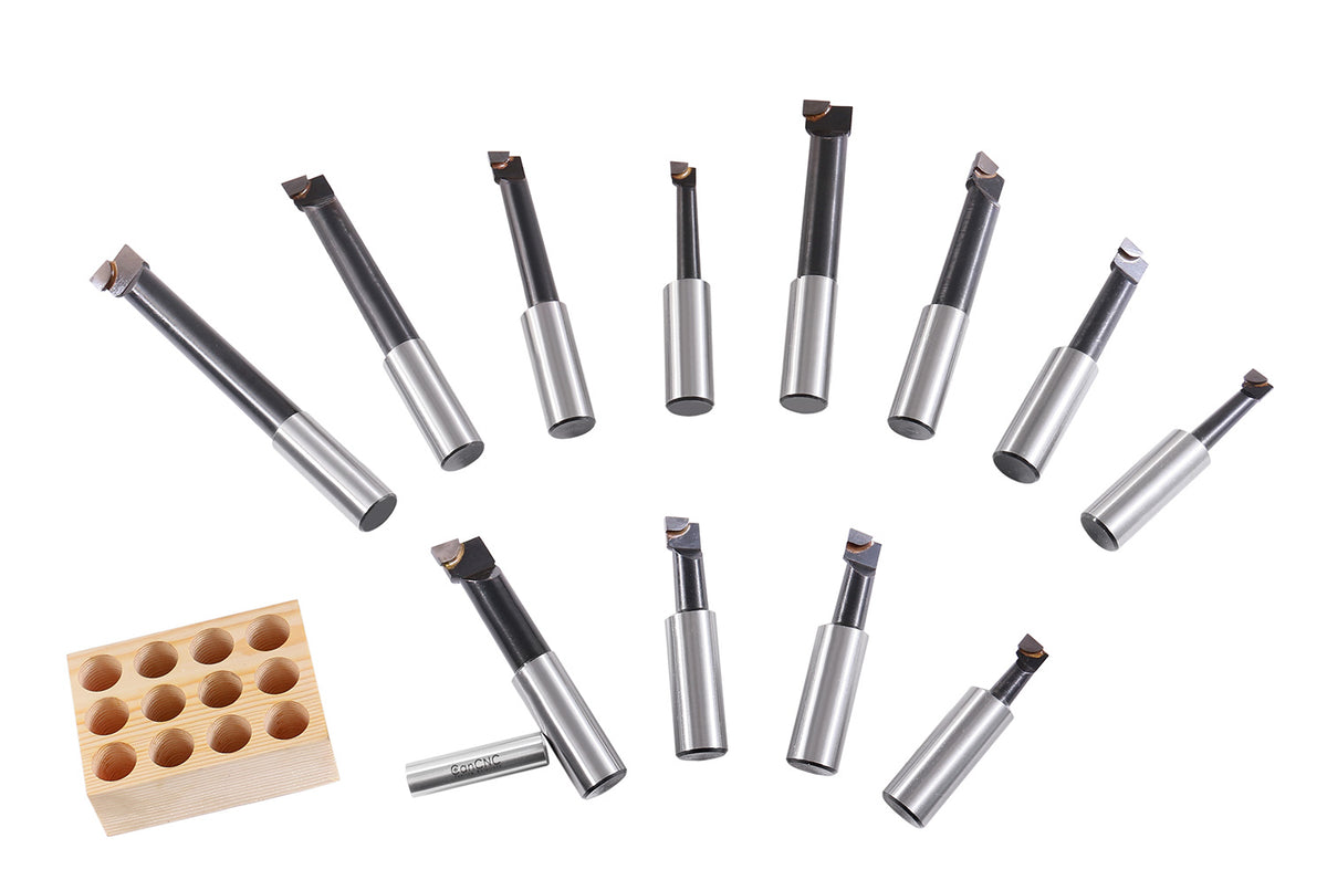 3/4'' 12 Pc Carbide Tipped Boring Bar Set, 0375-0777