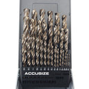 29 Ps/set 135 Degree Split Point, M35 (HSS+5% Cobalt), 1/16" - 1/2" by 1/64" Jobber Drill Set in Germany Rose-Plastic Box, Cobalt drill bit set,