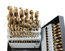 0422-0003, 115 PC HSS TIN Coated Drill Bit Sets, 3-in-1, 1/16 - 1/2" By 64ths, No.1 to 60, A to Z