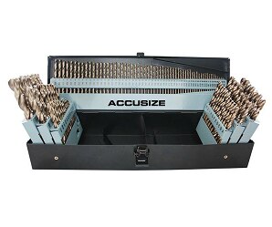 M35 HSS+5% Cobalt Premium 115 Pcs Drill Set 3-in-1, 135 deg split point, 1/16-1/2" + #1 to 60 + A to Z, Fully Ground