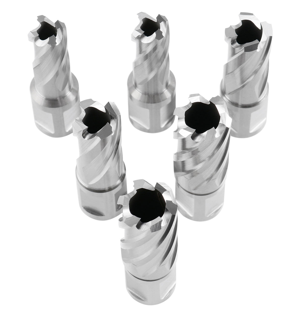 Slugger Cutter Set 1" Cutting Depth with 3/4" Weldon Shank, 9/16'', 11/16'', 13/16'' Cutting Diameter, 8 Pcs/Set, 0519-0001