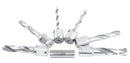 6pcs/Set H.S.S. Fully Ground Drill Sets with 3/4" Weldon Shank, 2inch Cutting Depth, 0519-5002
