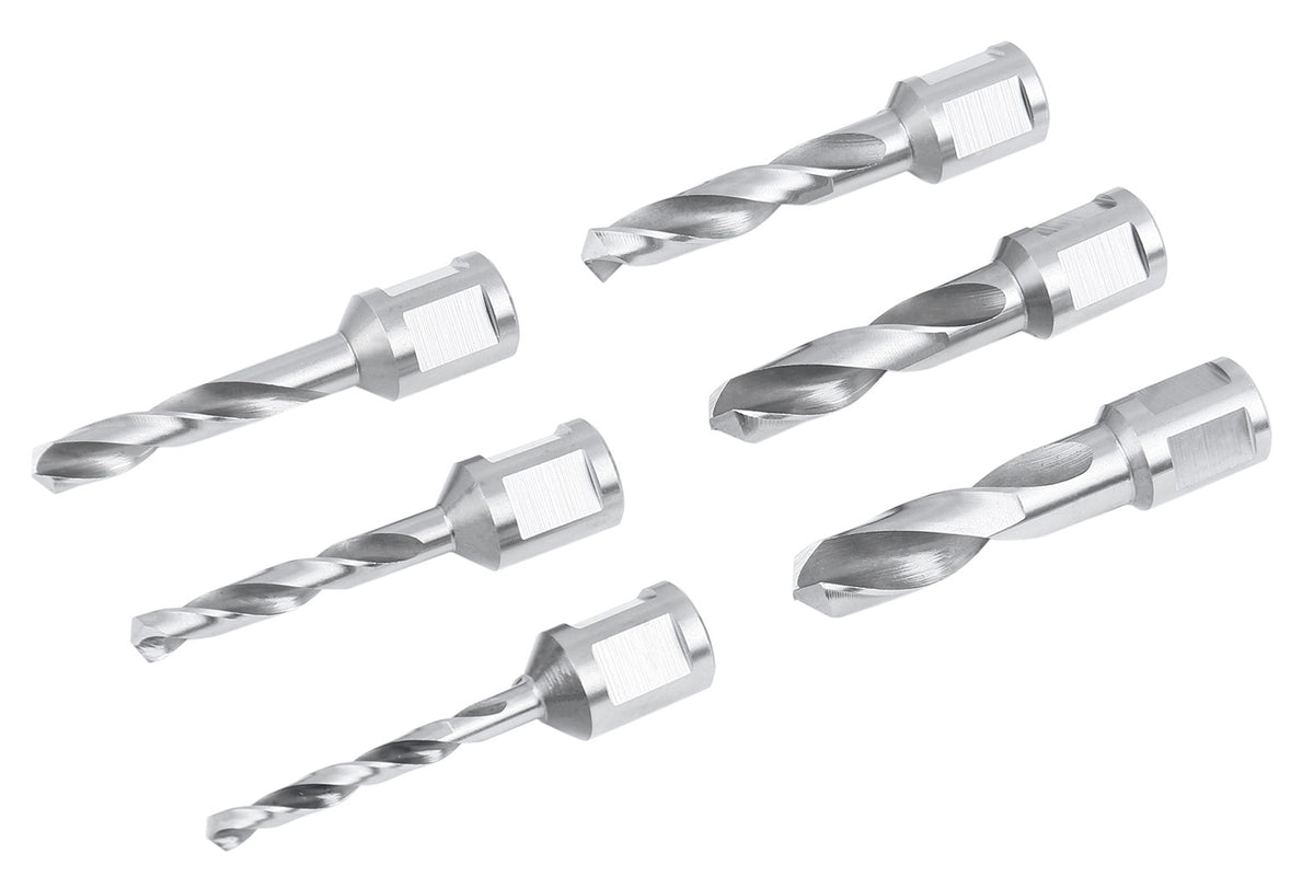 6pcs/Set H.S.S. Fully Ground Drill Sets with 3/4" Weldon Shank, 2inch Cutting Depth, 0519-5002