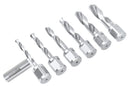 6pcs/Set H.S.S. Fully Ground Drill Sets with 3/4" Weldon Shank, 2inch Cutting Depth, 0519-5002