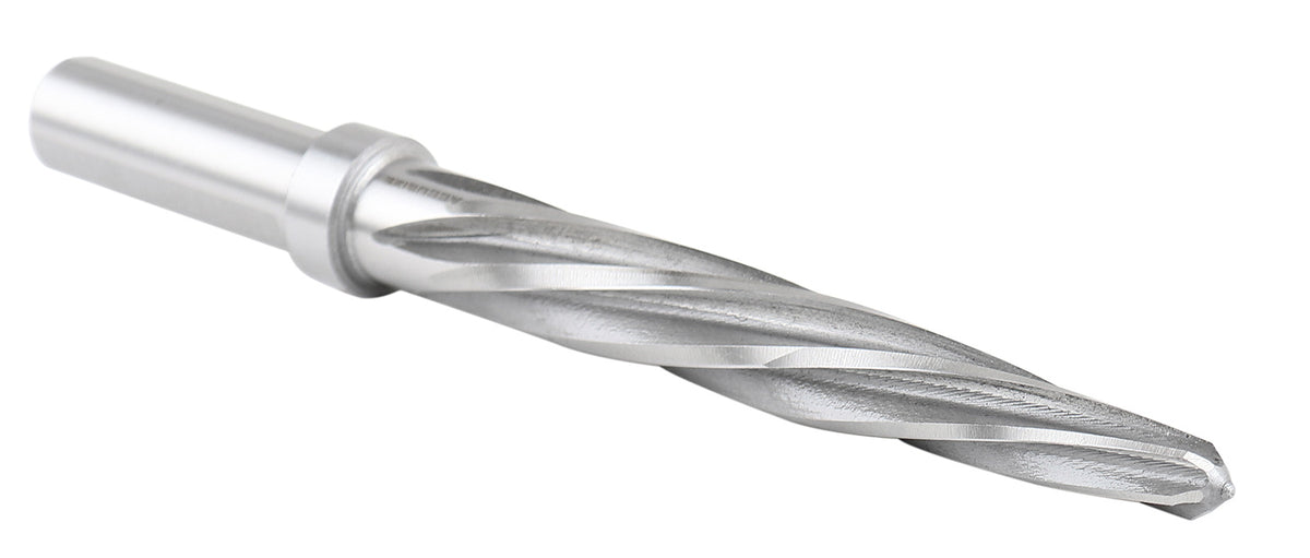 Alésoir d'alignement H.S.S., flûte spirale, tige droite de 3/8" ou 1/2" avec 3 égaux plat