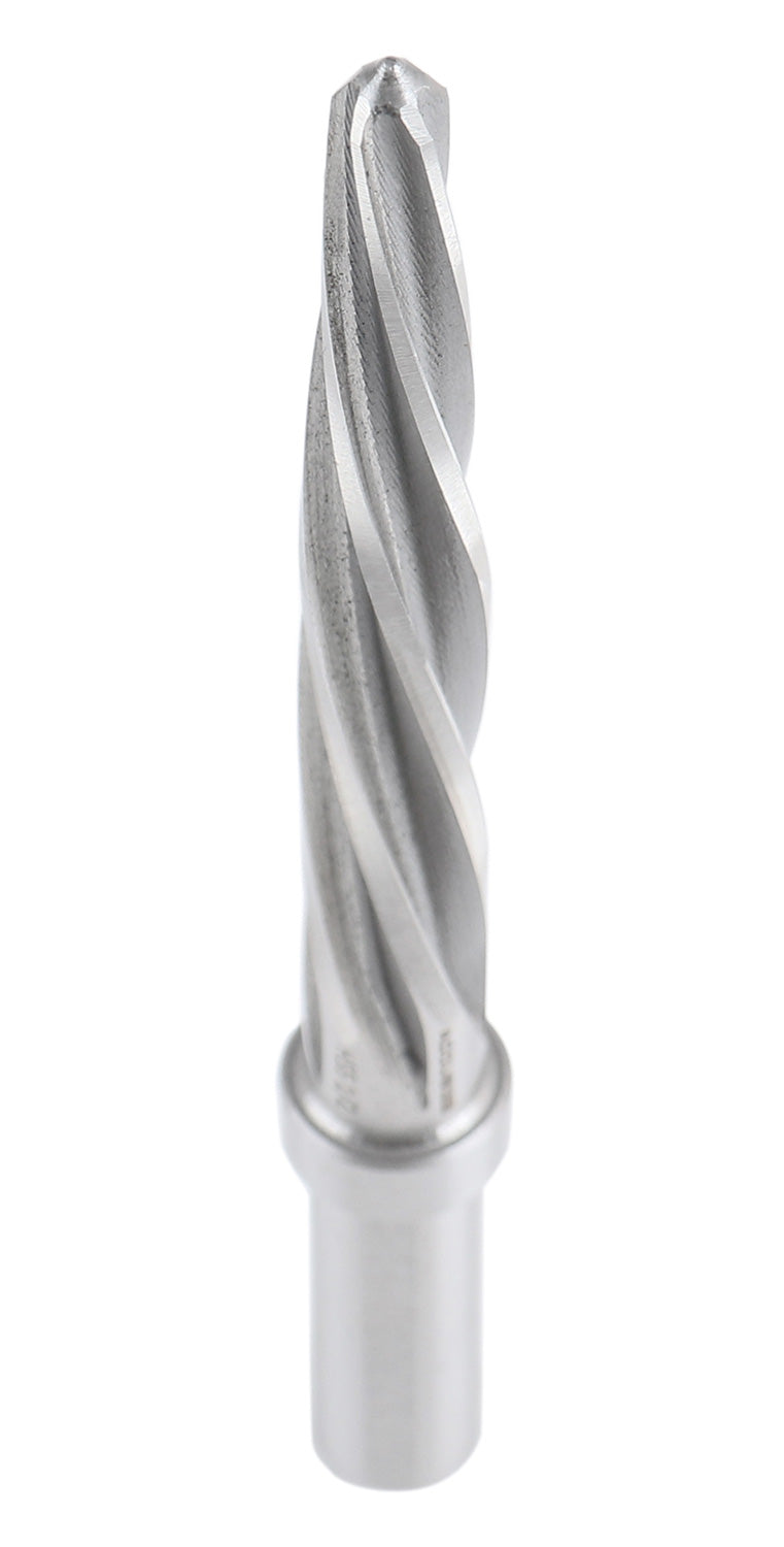 Alésoir d'alignement H.S.S., flûte spirale, tige droite de 3/8" ou 1/2" avec 3 égaux plat