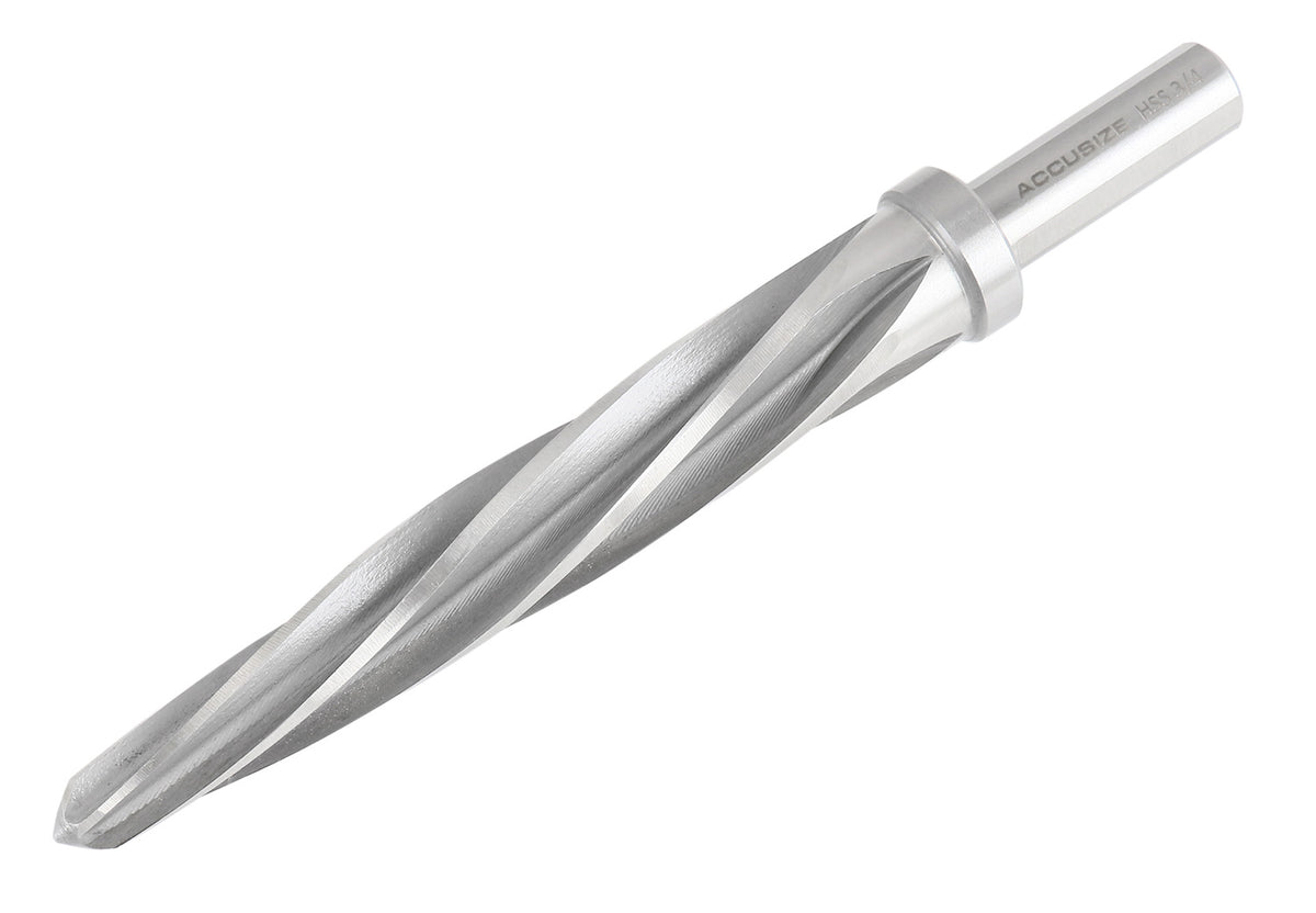 Hss Spiral Flute Aligning Reamer, 3/4'' Cutting Diameter, 1/2'' Shank Diameter, 0522-0034