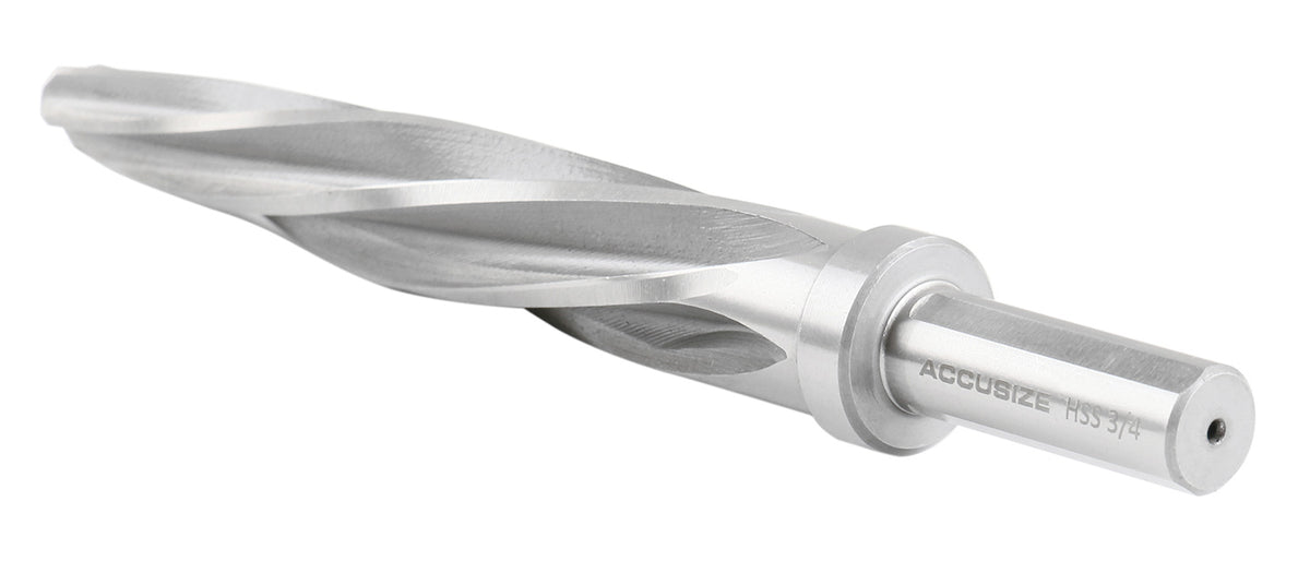 Hss Spiral Flute Aligning Reamer, 3/4'' Cutting Diameter, 1/2'' Shank Diameter, 0522-0034